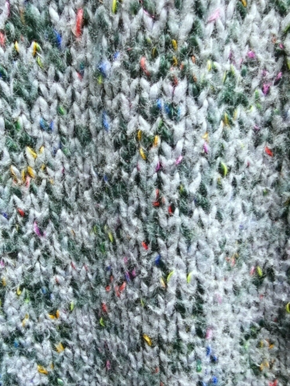 LOFT Chunky Confetti Knit Open Front Cardigan Sweater Green XL - Picture 4 of 9